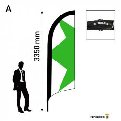 Beach flag 3.3m (M) feather...