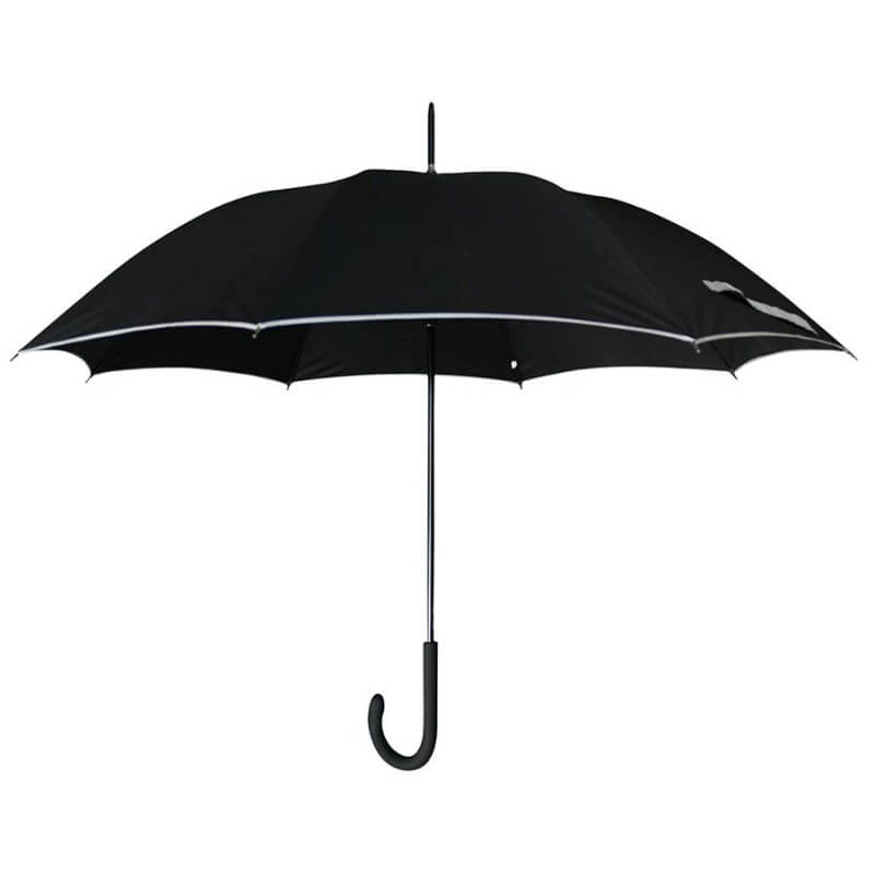 Parapluie Paris Rive Gauche - Noir et galon argent Parapluie Paris Rive Gauche - Noir et galon argent