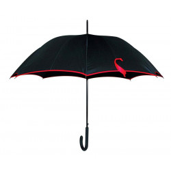 Parapluie Paris Rive Gauche - Noir et galon rouge