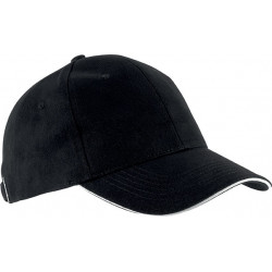 Casquette 6 pans - Noir et blanc