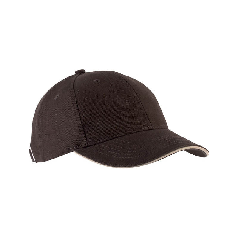 Casquette 6 pans - Chocolat et beige Casquette 6 pans - Chocolat et beige