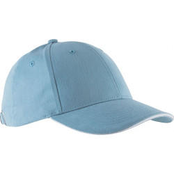 Casquette 6 pans - Bleu ciel et blanc