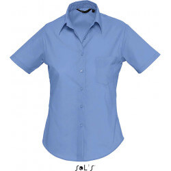 Chemise femme manches courtes Escape - Bleu moyen