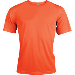 Tee-shirt sport manches courtes homme  - Orange fluo