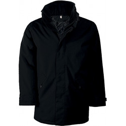 Men's parka with quilted...