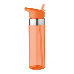 Gourde en tritan Silicia - Orange transparent