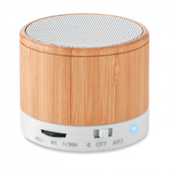 Haut-parleur Bluetooth bambou - Blanc