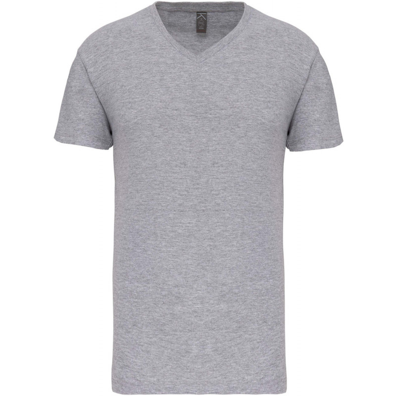 T-shirt Bio150IC col V homme - Gris oxford