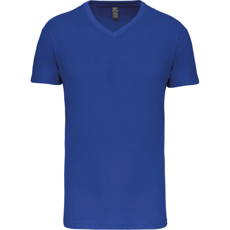 T-shirt Bio150IC col V homme - Bleu roi clair