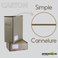 Carton simple cannelure