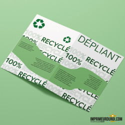 100% Recycled folded leaflet