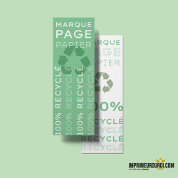 100% Recycled bookmark