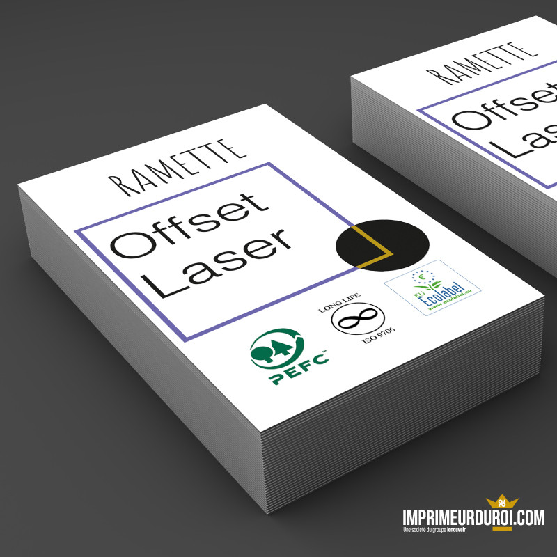 Ramette papier vierge offset laser A4, A3 ou A3+ sur mesure !