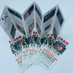 Accordion folded postcard