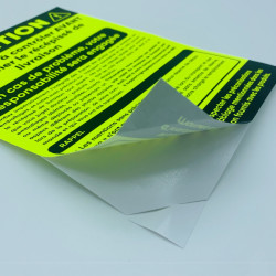 Étiquette autocollante fluo