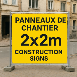 2x2m construction site signs